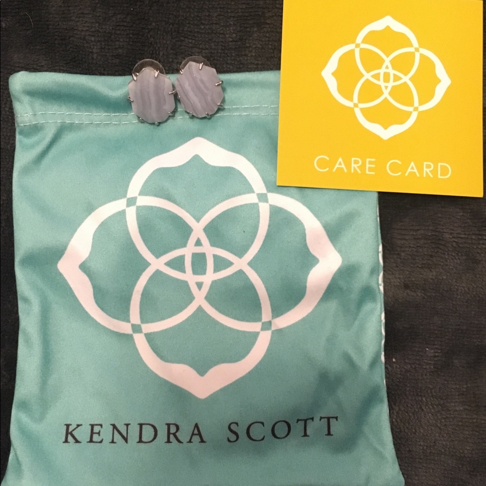 Kendra Scott Lace Agate Morgan Stud Earrings